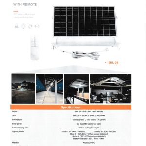 Solar Bus Station Lights (Model: SHL-08 / SHL-08RC)